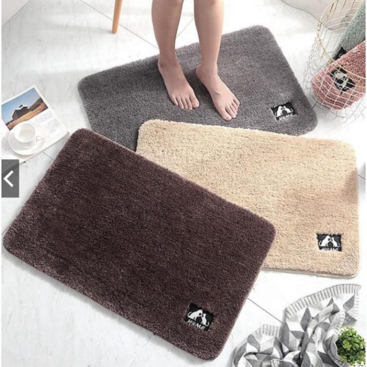 Thảm lau chân mềm mại từ lông cừu, thấm hút nước siêu hiệu quả 40x60cm
