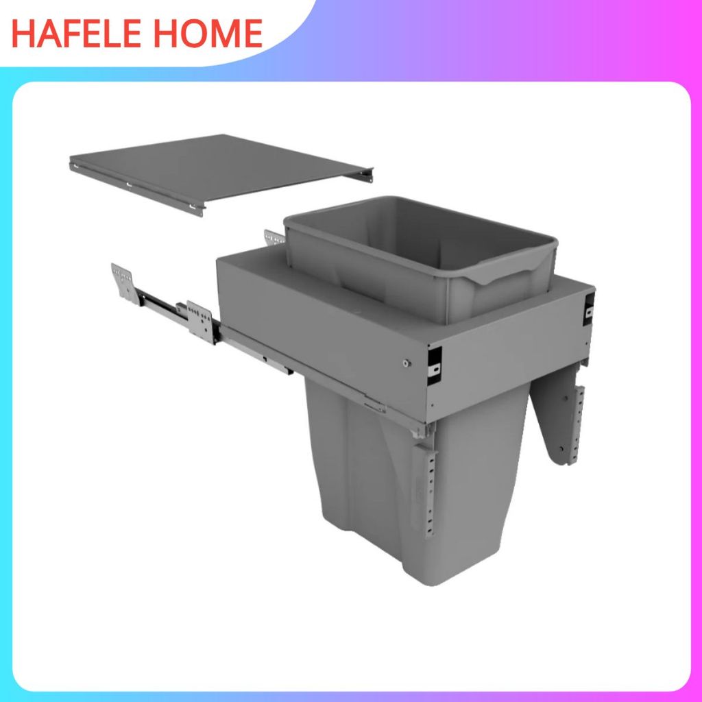 Thùng Rác Âm Tủ Eurogold EA300  - Ray Giảm Chấn Cao Cấp - 35L - Nắp Che Linh Hoạt - EEH