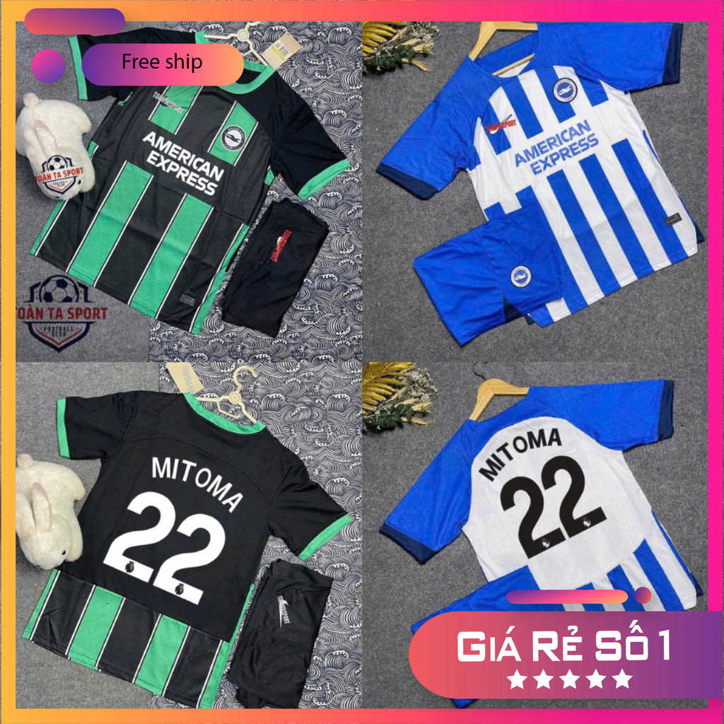 In Tên Số - ✅Free Ship✅ Bộ Quần Áo Bóng Đá Câu Lạc Bộ Brighton Xanh 2023 - Vải Thái Cao Cấp MU Form 