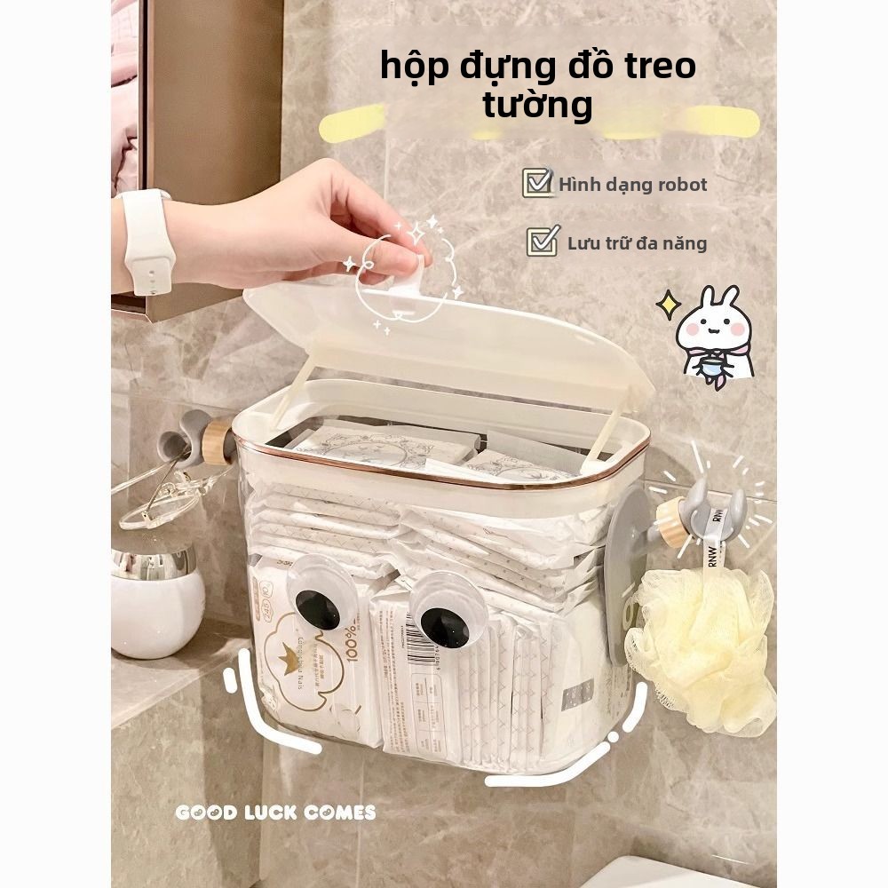 Thùng rác gắn tường không cần khoan cho phòng tắm