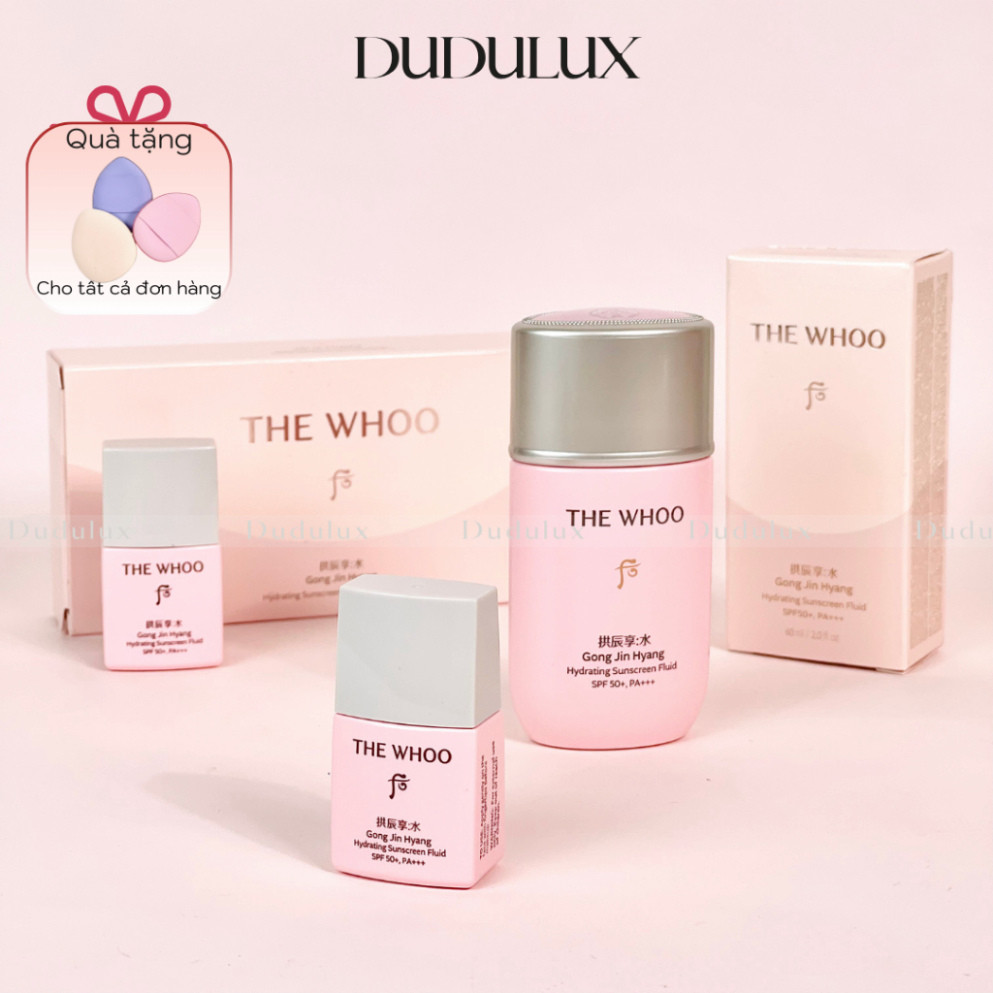 NN Kem Chống Nắng Dạng Sữa The Whoo Hồng Gongjinhyang Hydrating Sunscreen Fluid 60ml