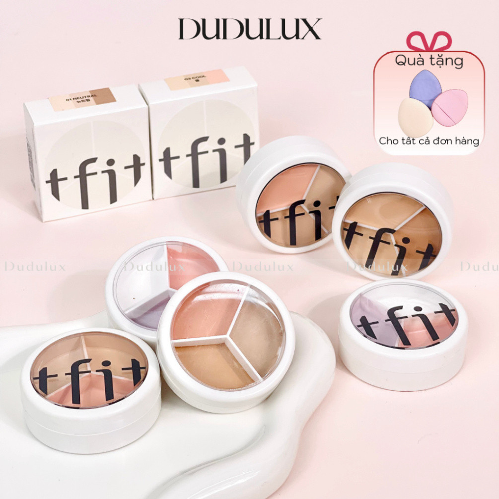NN Kem Che Khuyết Điểm 3 ô Tfit Cover Up Pro Concealer 15g Màu 01 Neutral Dudulux