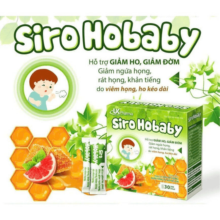 SIRO HOBABY  Chanh Đào Mật Ong  giảm ho, giảm viêm họng, giảm đờm, hết khò khòe noi vin