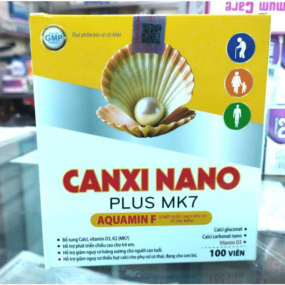 canxi nano mk7 plus  Mk7 D3 BỔ SUNG CANXI, chống còi xương, loãng xương phát triển chiều cao 100v vi