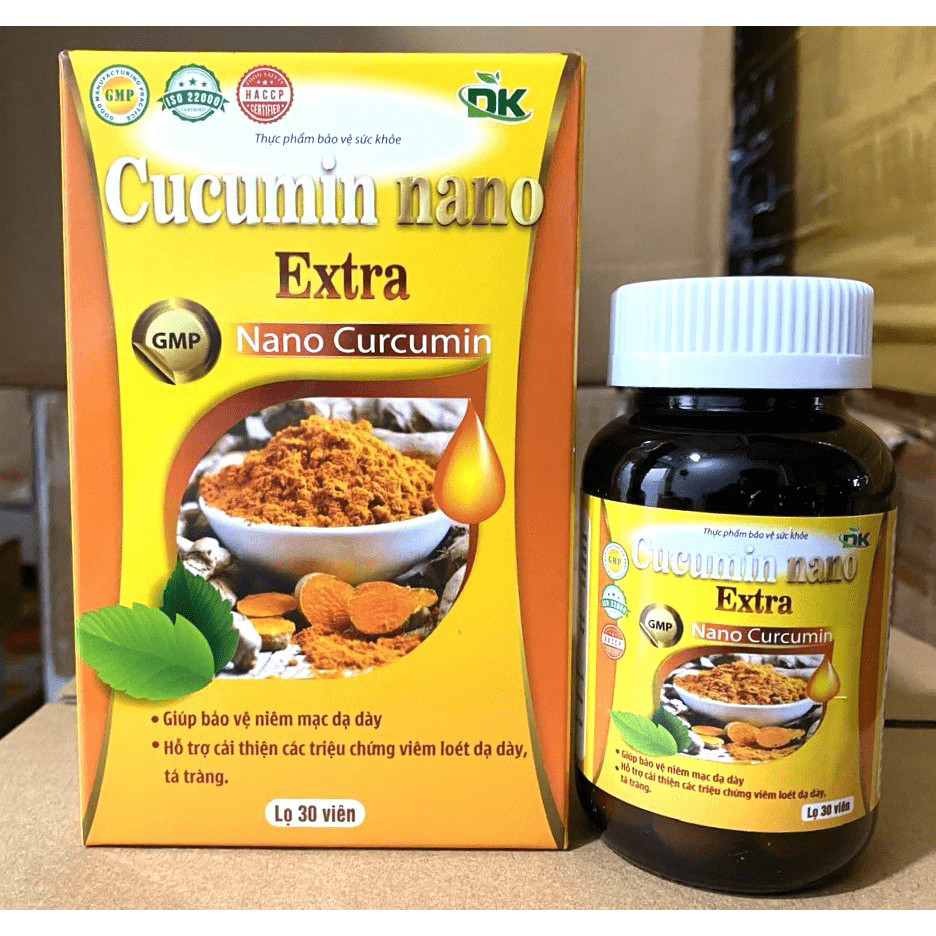 CUCUMIN Nano Extra Viên uống dt Viêm Loét Dạ, Dày tá tràng Nano Curcumin gold viên uống vin