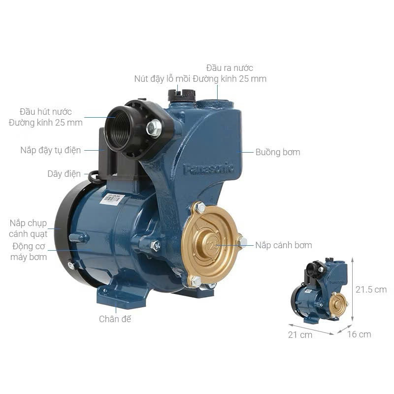 Máy bơm đẩy cao Panasonic GP129JXK - GP200JXK - GP250JXK - Cam kết chính hãng, hàng mới 100%