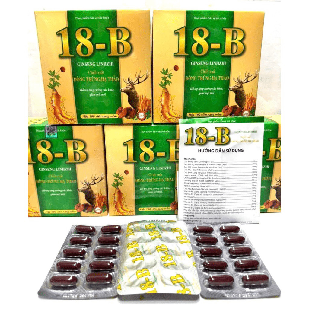 Vitamin 18B Ginseng linhzhi hỗ trợ ăn ngon miệng ,bồi bổ cơ thể, nâng cao thể trạng viên mil