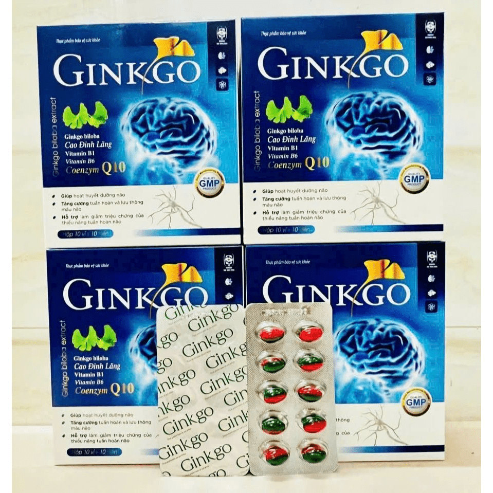 Ginkgo Q10 Cải thiện trí nhớ và chứng mất ngủ hoạt huyết dưỡng não đau đầu chóng mặt, Ginkgo Natto m