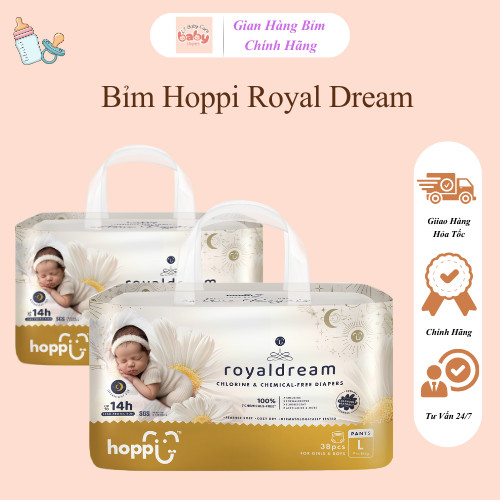 Bỉm Hoppi Royal Dream Siêu Mỏng Nhẹ Đủ Size