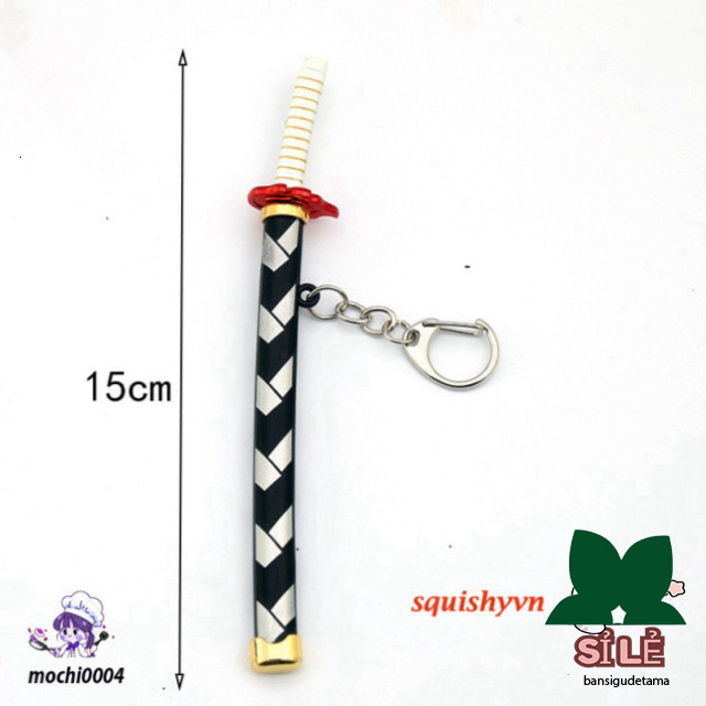Móc khoá kiếm Nhật katana Mô hình kiếm katana one piece kim loại slime zoro onepiece