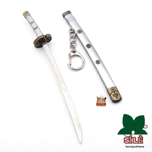 Móc khoá treo xe chìa khóa mô hình Kiếm Mini của các Samurai trong Anime/Manga One Piece (Đảo Hải Tặ