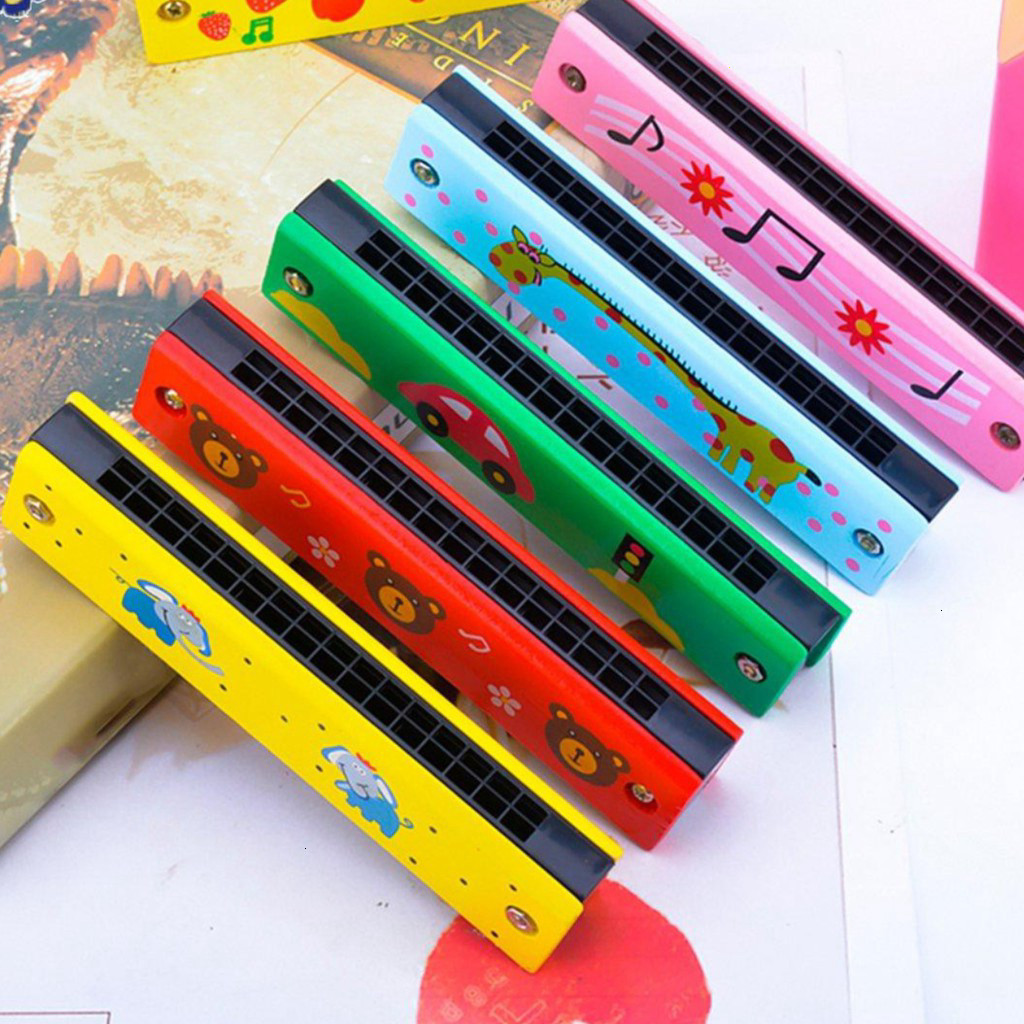 (có video) Kèn Harmonica 16 Lỗ Bằng Gỗ Cho Bé kèn acmonica giá rẻ vô địch rẻ