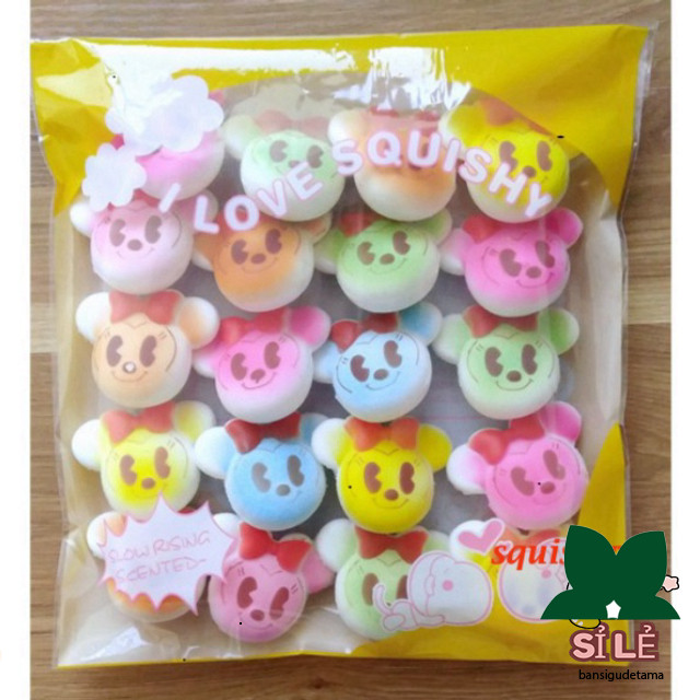 COMBO 20 squishy mini hình chuột mickey dẻo Đồ chơi Squishy chuột dễ thương squishy
