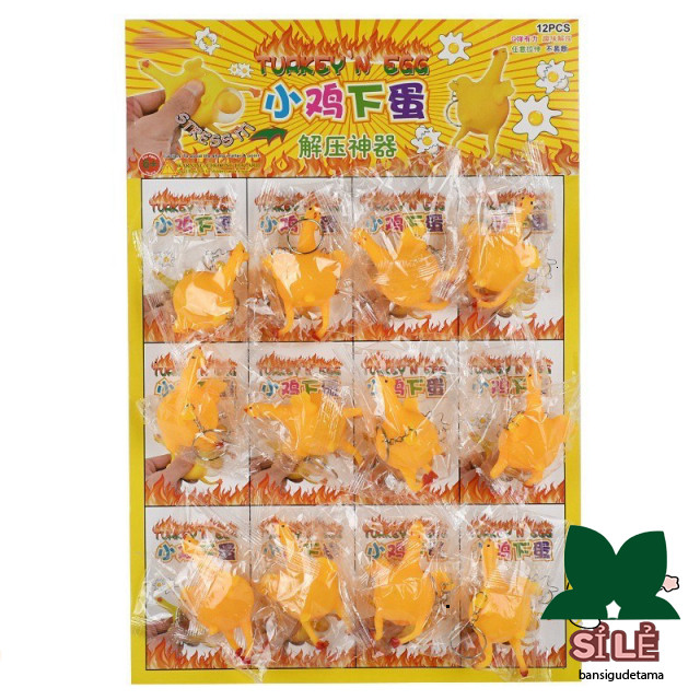 cOMBO 2 CON Móc khóa hình con gà Đồ chơi con gà bóp đẻ trứng đọc đáo đồ chơi a kay 1688 đồ chơi