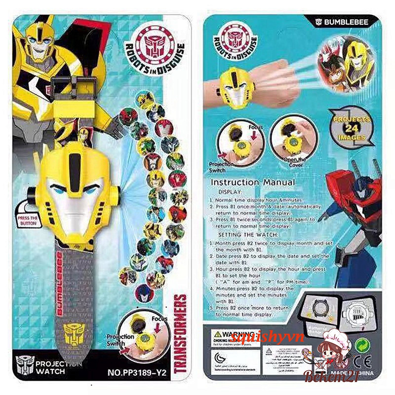 Đồng Hồ Chiếu Hình Paw Patrol Chase Marshall Rubble Skye rẻ