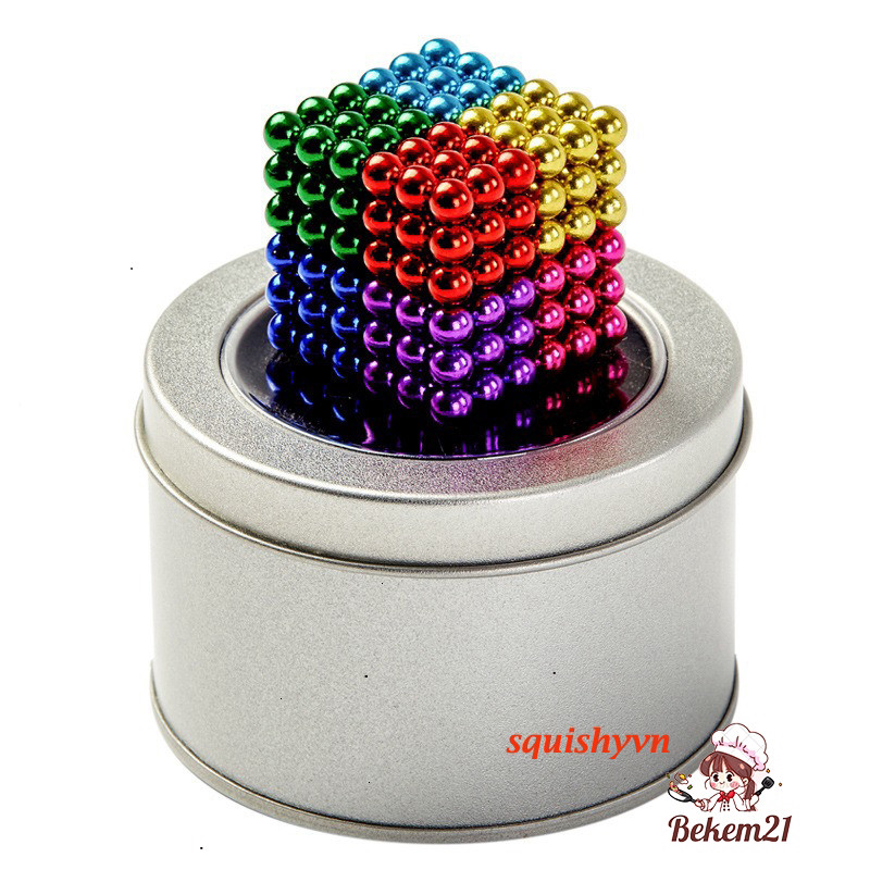 (FULL HỘP) Bộ nam châm hút từ Bucky Balls 216 viên nhiều màu Bộ 216 Quả Bóng Nam Châm Nhiều Màu Sắc 