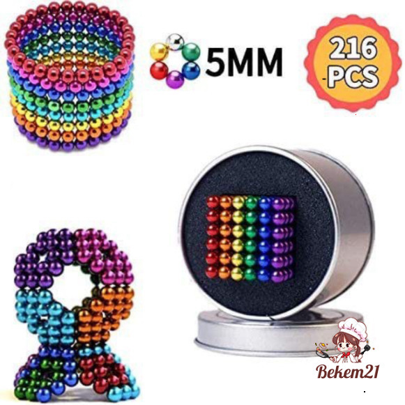 bi nam châm 6 màu 216 viên rẻ