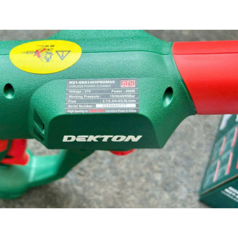 Máy rửa xe pin DEKTON M21-SRX1405PROMAX, công nghệ không chổi than tiên tiến, thương hiệu Dekton Phúc Minh. | BigBuy360 - bigbuy360.vn