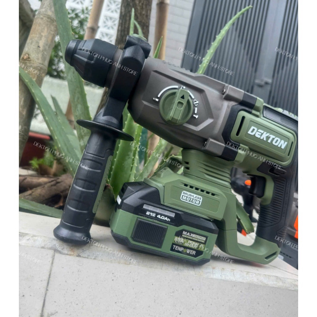 KHOAN ĐỤC 3 CHỨC NĂNG DEKTON - CHÂN PIN M21 PHỔ THÔNG 👉 Model: M21-RH2603XC (Màu Olive)  DEKTON M21-