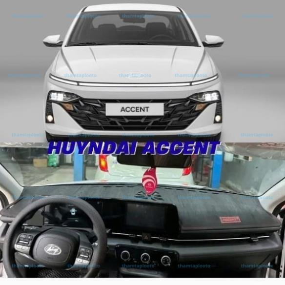 Thảm Taplo Chống Lóa Accent 2010-2025: Da Carbon Bền Bỉ; Giảm Phản Chiếu; Lái Xe Thoải Mái.