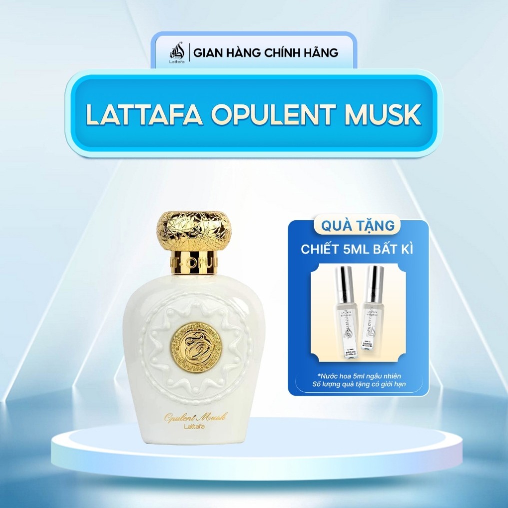 Nước hoa nữ Lattafa Opulent Musk EDP hương thơm ấm áp cổ điển - Nước hoa Dubai cao cấp 100ml