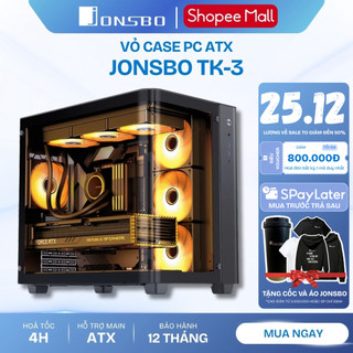  Vỏ Case PC Gaming Jonsbo TK-3 Black ATX M-ATX ITX – Hỗ Trợ Tản Nhiệt Nước 360mm Mặt Kính Cường Lực 