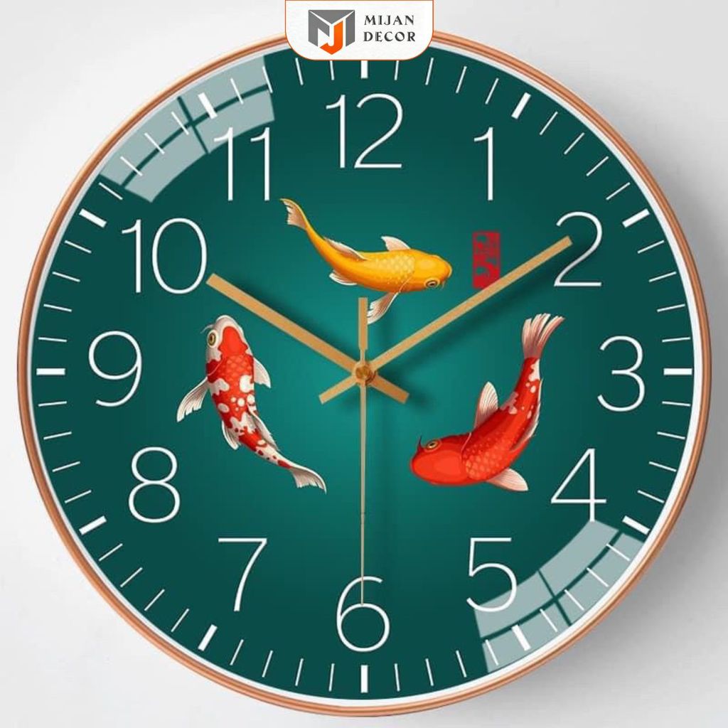 Tranh đồng hồ mika tráng gương decor phòng thương hiệu MIJAN FUNITURE