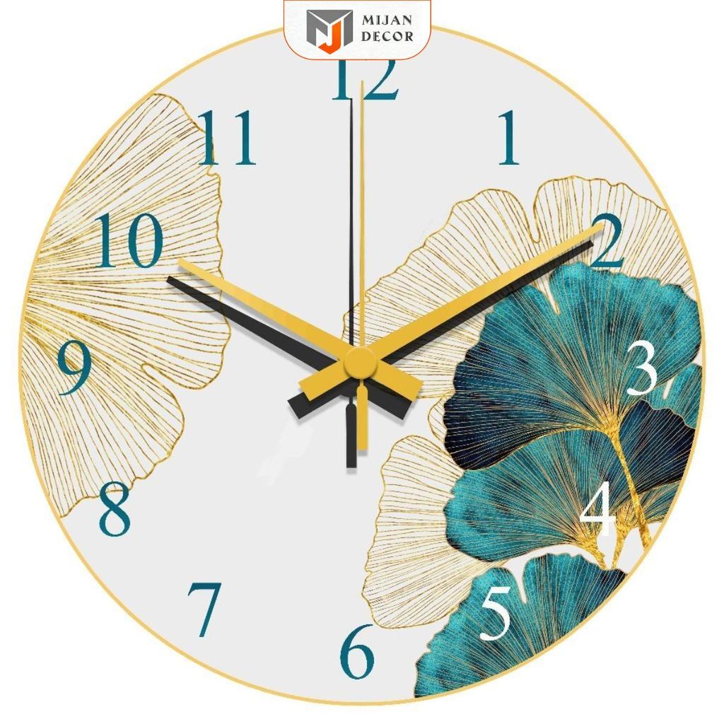 Đồng Hồ Tròn Tráng Gương Cá Chép Tài Lộc In UV 5D Decor Sang Trọng, Quà Tặng Ý Nghĩa MIJAN FUNITURE