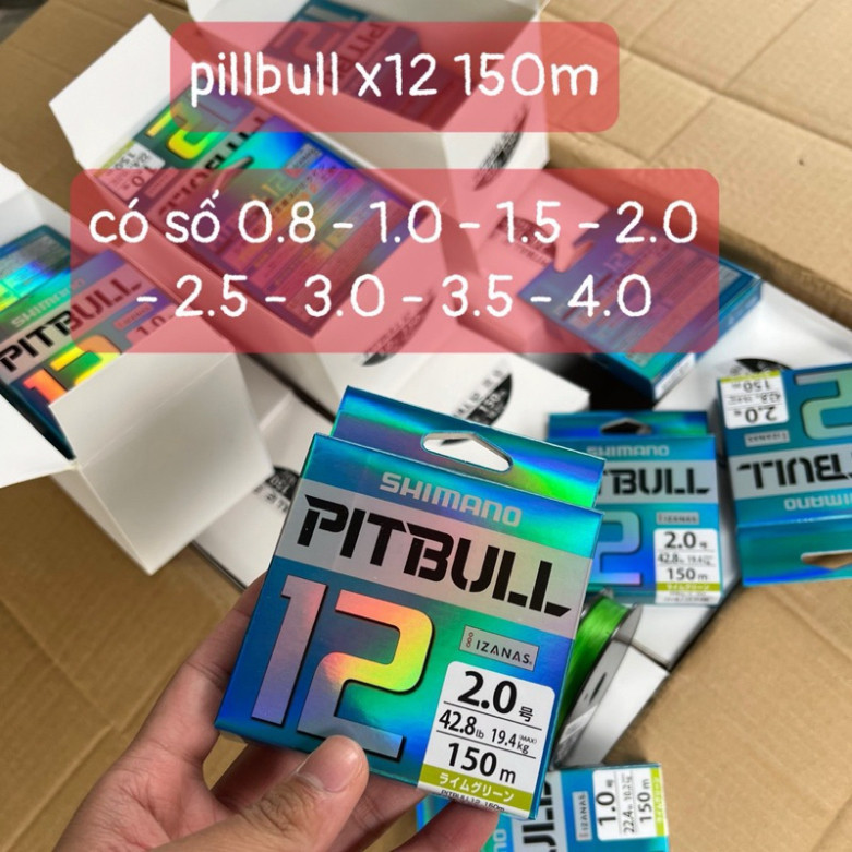 [ xả kho] Dây Dù Câu Cá PE Pitbull X12, pitbull x4, pitbull x8 đủ size okhjtt