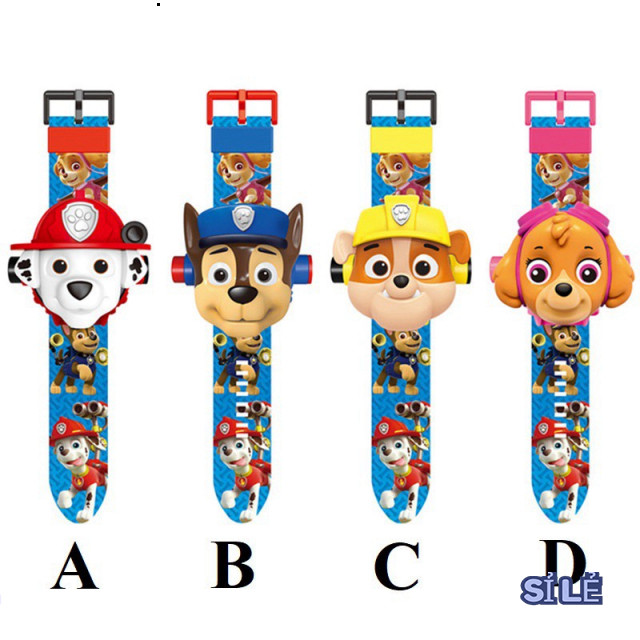 Đồng Hồ Hình Ảnh Paw Patrol: Chase, Marshall, Rubble và Skye
