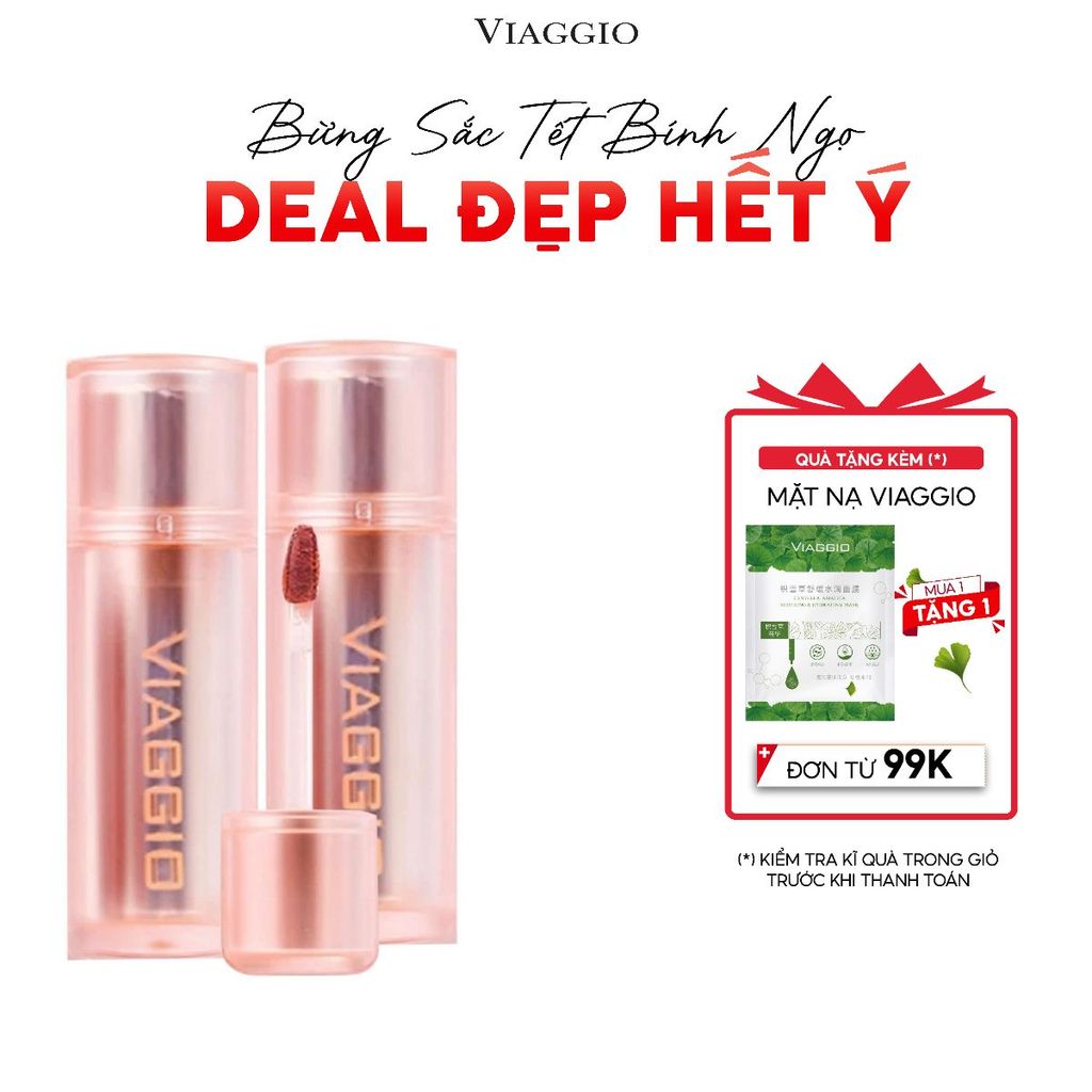 Son Bùn VIAGGIO (3g) Mềm Môi, Mỏng Nhẹ, Lâu Trôi