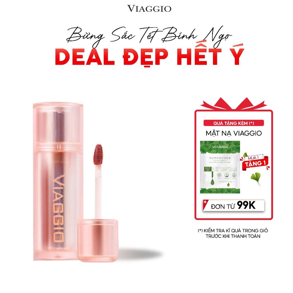 Son Bùn VIAGGIO (3g) Mềm Môi, Mỏng Nhẹ, Lâu Trôi