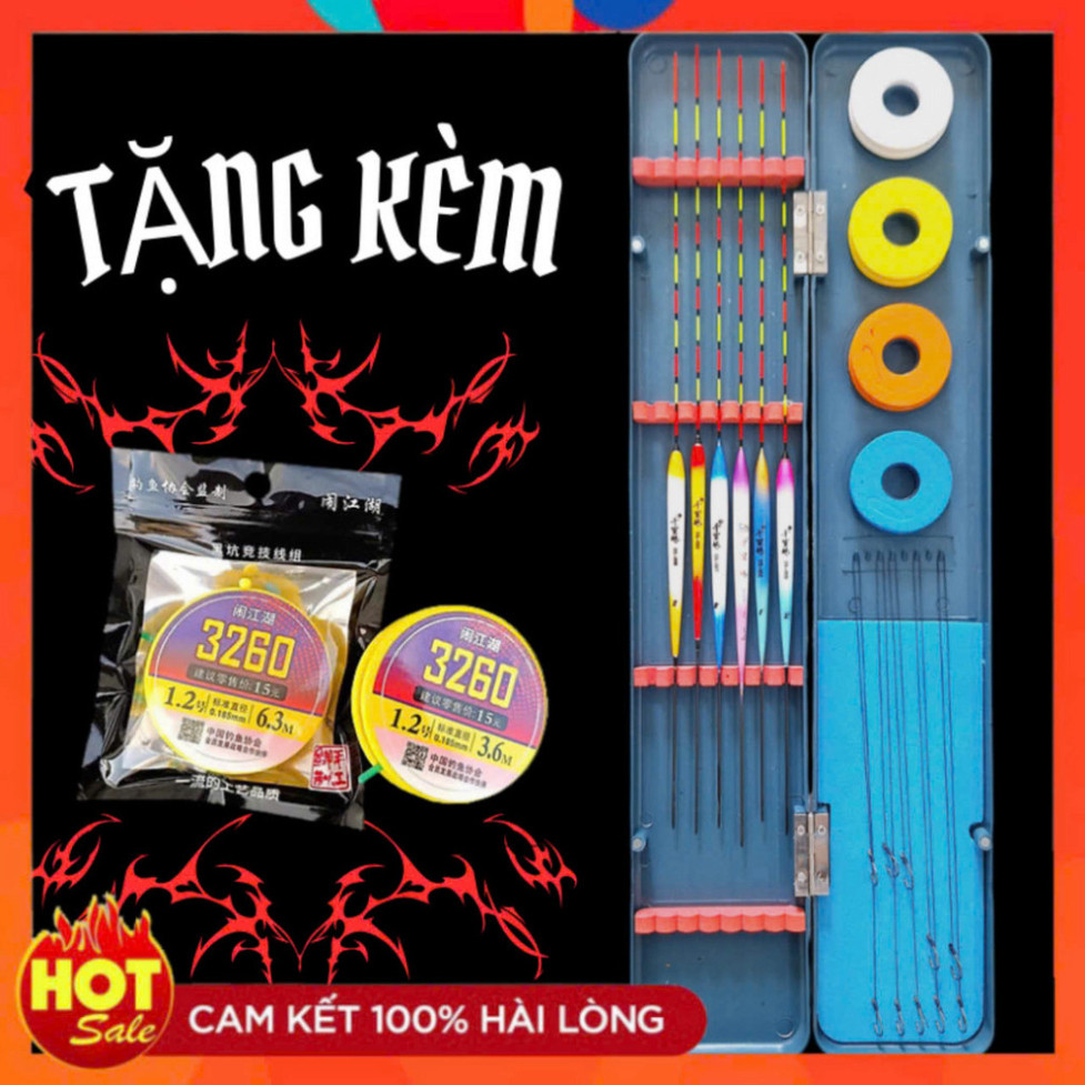 [TẶNG TRỤC 3260] Bộ phao câu CÁ RÔ chuyên dụng hàng cao cấp, hộp phao xanh, phao câu đài - SOMIA_fis
