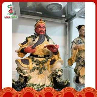 Tượng Quan Văn Thánh Đọc Sách – Quan Công Ngồi Đọc Thư Gốm Sứ Bát Tràng, Trang Trí & Quà Tặng