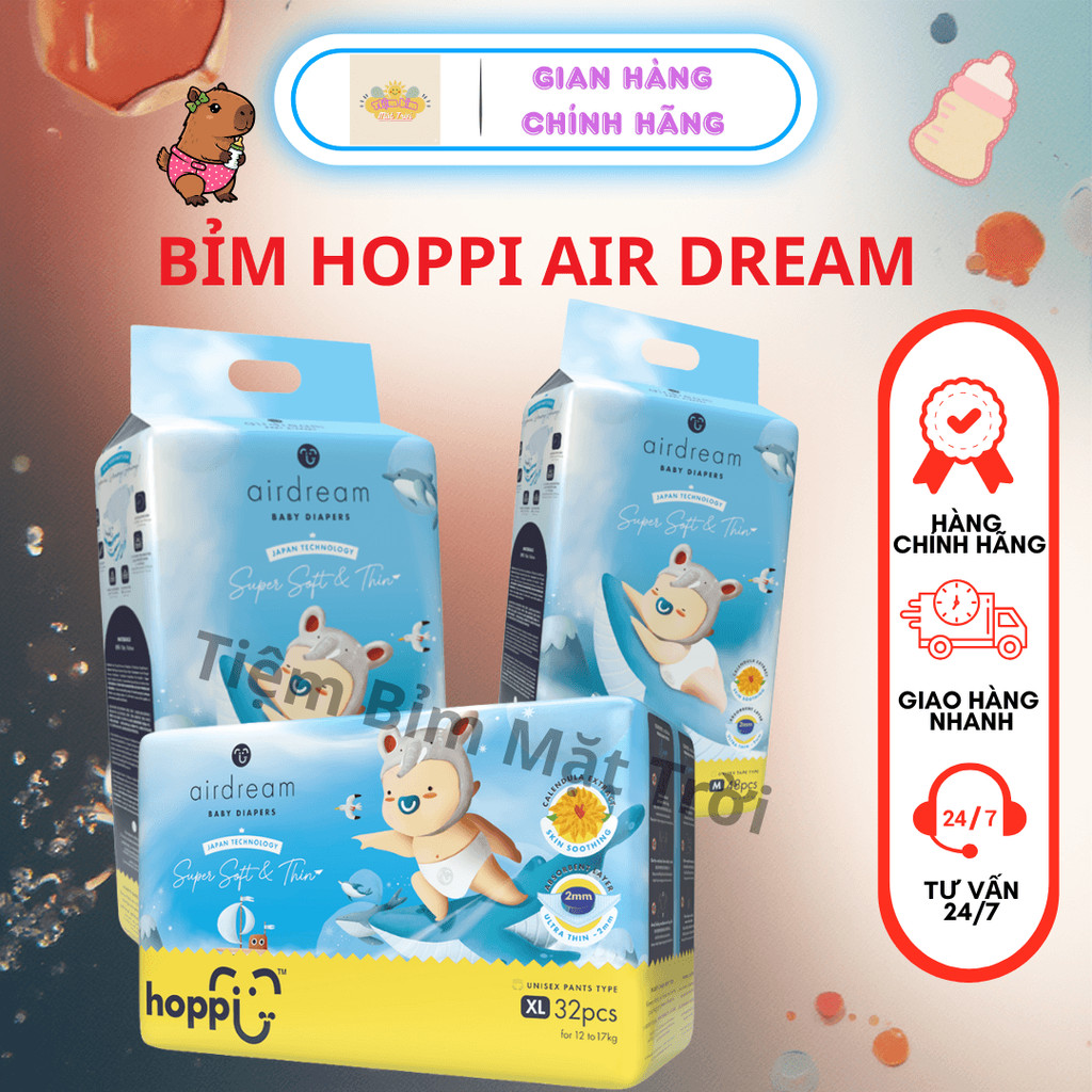 Bỉm Hoppi Airdream đủ Size Cho Bé Từ NB đến XXL