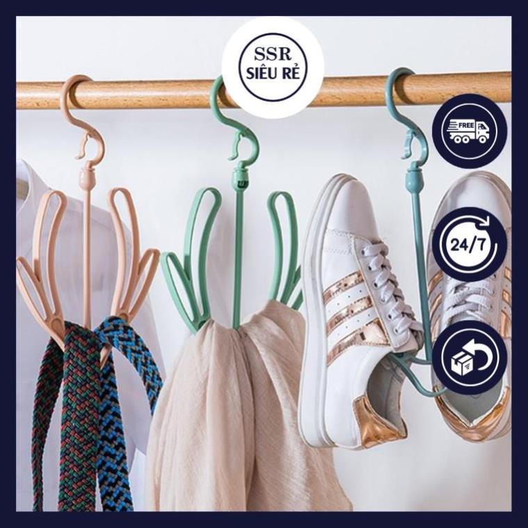 Móc Treo Phơi Giày Dép, Quần Áo Xoay 360 Độ/ Giá Treo Đồ Thông Minh (LA6) ssr SSR1