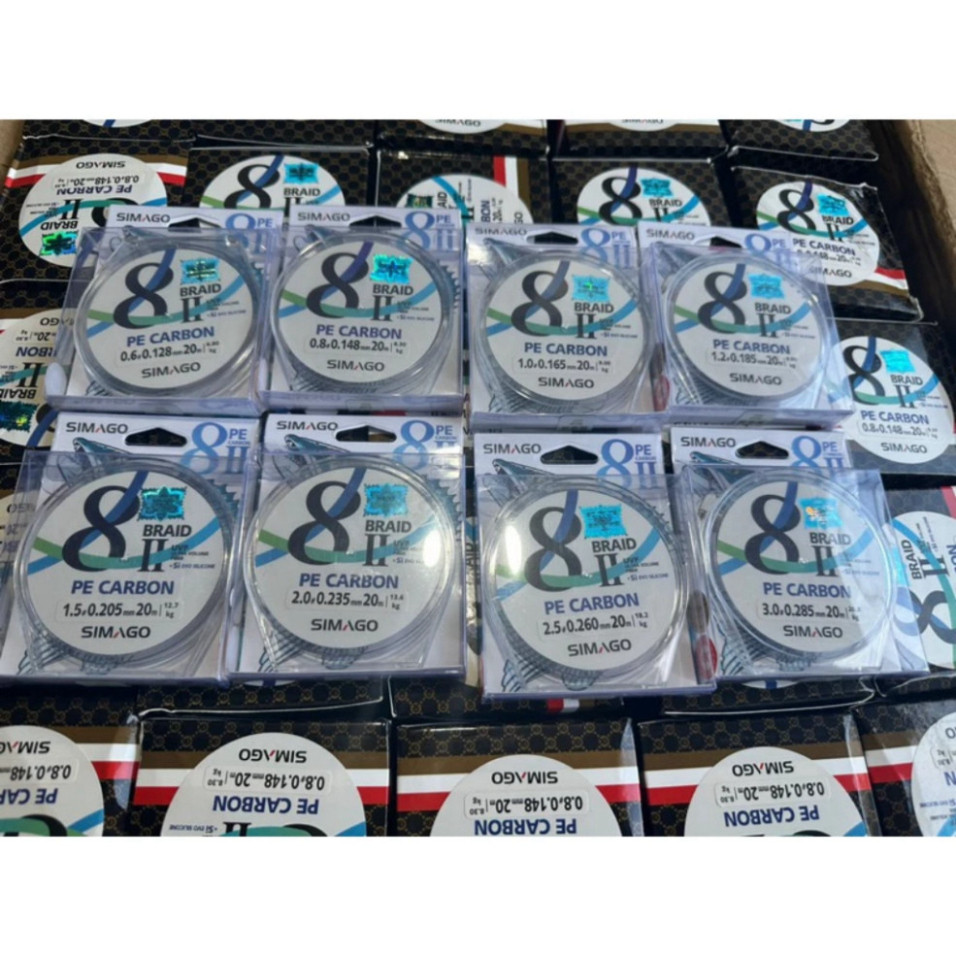 Dây Dù Làm Thẻo Simago PE Carbon Braid 20m Hàng Chính Hãng Mới Nhất 2023 gal562hh okhjtt