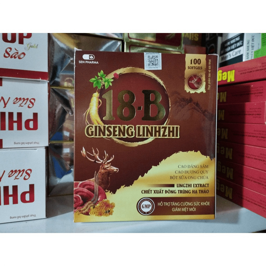Vitamin 18B Ginseng Linhzhi hỗ trợ ăn ngon miệng ,bồi bổ cơ thể, nâng cao thể trạng 100vien toi