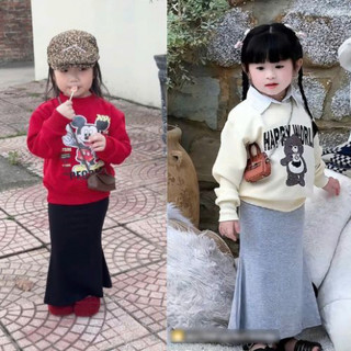 Chân váy đuôi cá bé gái Chân váy cho bé thun zip cotton dày dặn co giãn tốt cho bé 12-38kg CV 223
