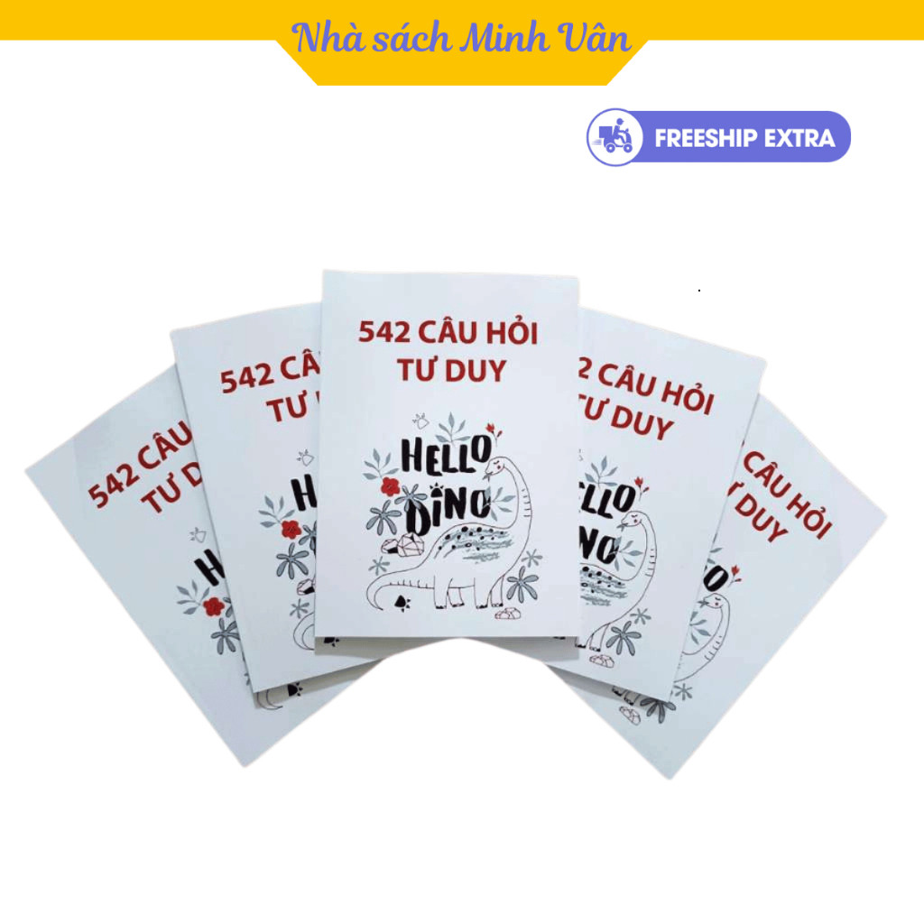 Vở  Hello Dino 542 câu hỏi tư duy - in màu - có đáp án
