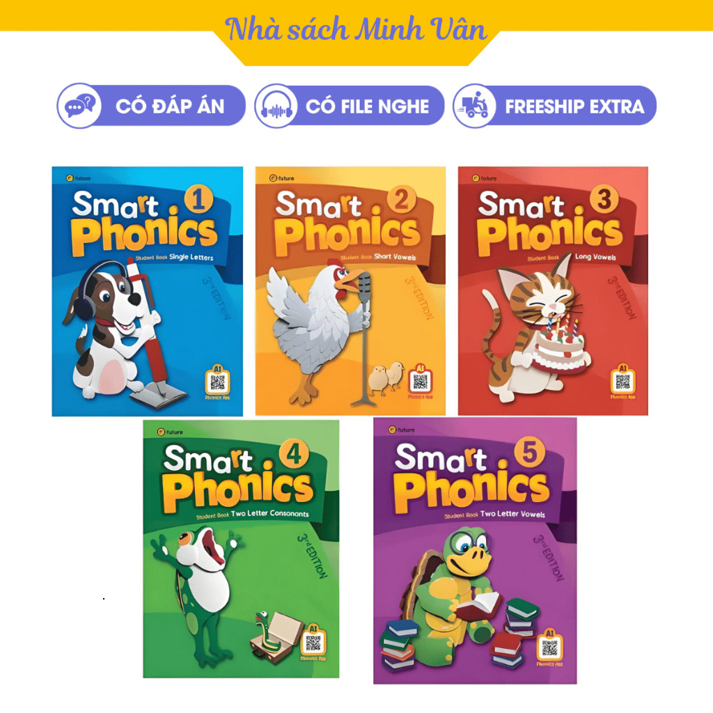 Vở  Smart phonics - in màu - có app luyện tập trên điện thoại