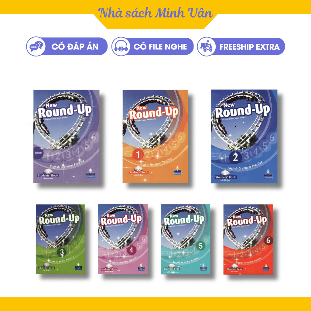 Vở  New Round Up - Có bán lẻ từng level - tặng file nghe, đáp án - in màu