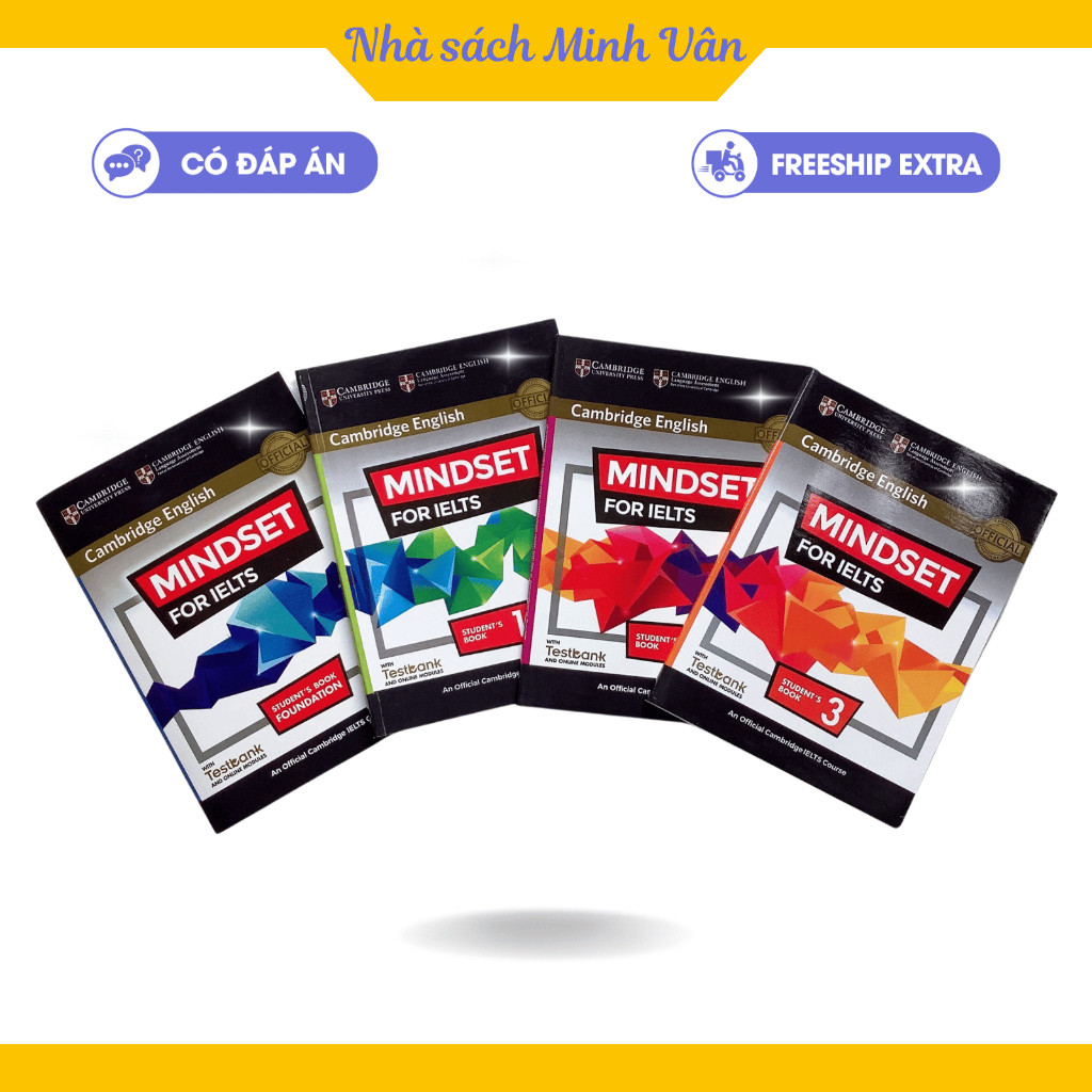 Vở  Mindset for ielts foundation,1,2,3,4 - bộ 4 quyển - luyện thi ielts - có bán lẻ