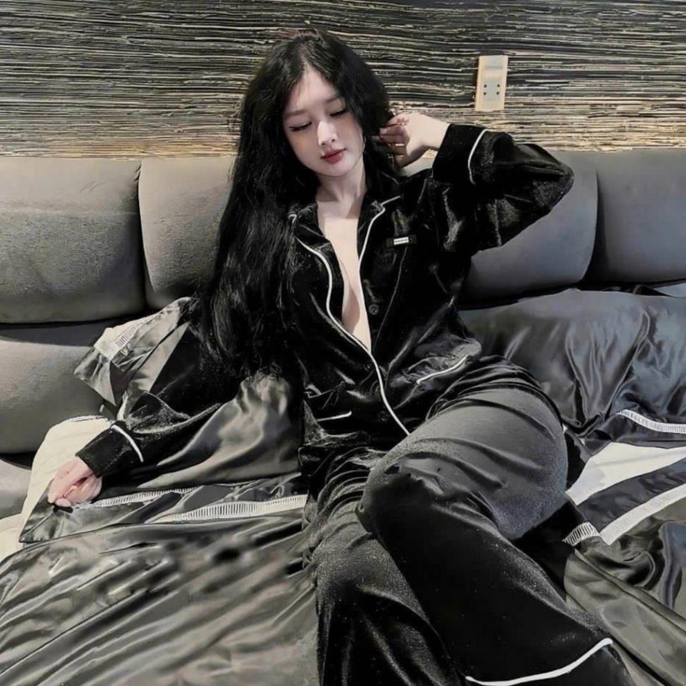 Bộ ngủ nhung BIGSIZE nữ 60-95kg,vải nhung Hechun xịn đét,mềm mịn,thiết kế bắt mắt,lên dáng slay siêu