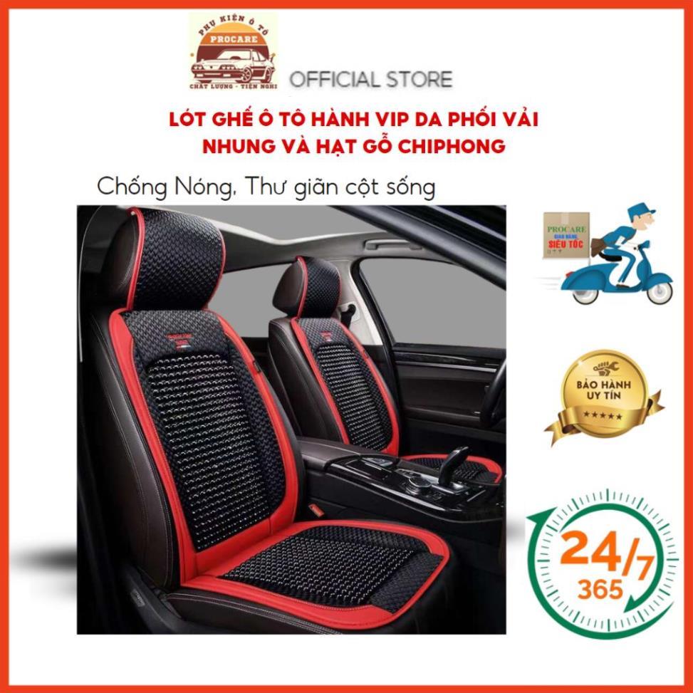 Lót ghế ô tô hạt gỗ massage liền 1 dãy hàng VIP mã A02.