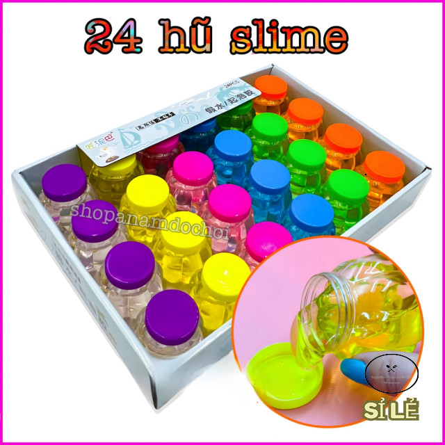Bộ 24 Hũ Slime Nhờn Ma Quái - Đồ Chơi Slime Độc Đáo Trong Suốt