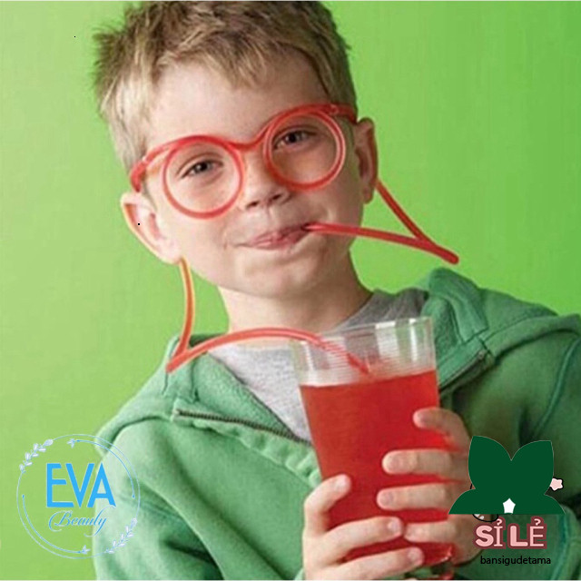 Ống Hút Hình Mắt Kính Gọng Tròn Dễ Thương và Ngộ Nghĩnh M379