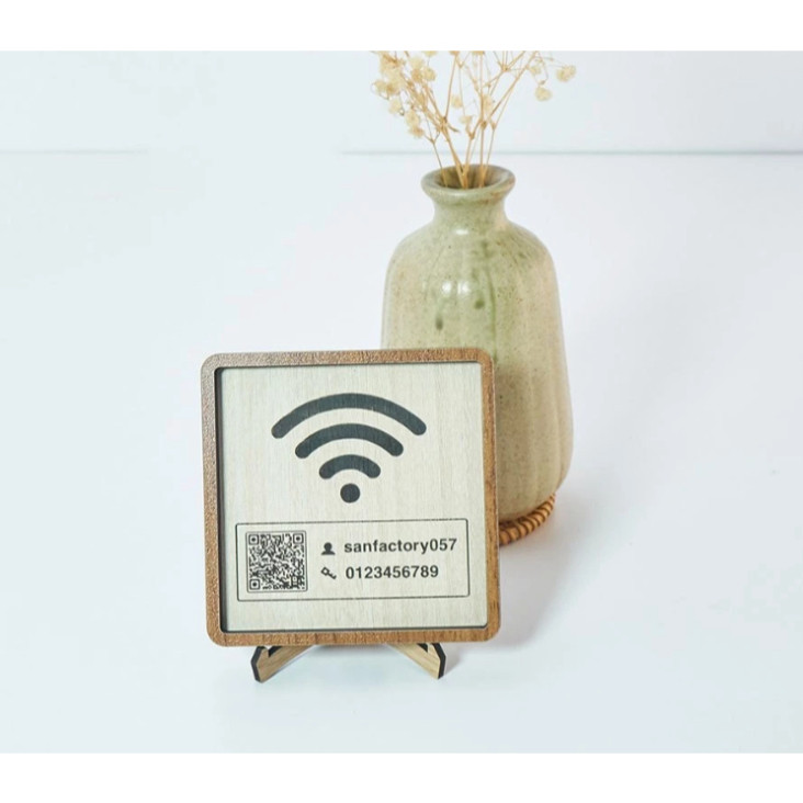 Bảng Gỗ In QR Code Thanh Toán Wifi – Lựa Chọn Để Bàn Hoặc Treo Tường (Gửi mã để đặt hàng)