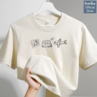  Áo thun nữ form vừa SUNTEE STFV217 phong cách basic in hình 117 vải cotton 250GSM cao cấp thoáng mát 