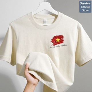  Áo thun Việt Nam form vừa nữ SUNTEE STFV203 phong cách basic vải cotton 250GSM cao cấp thoáng mát 